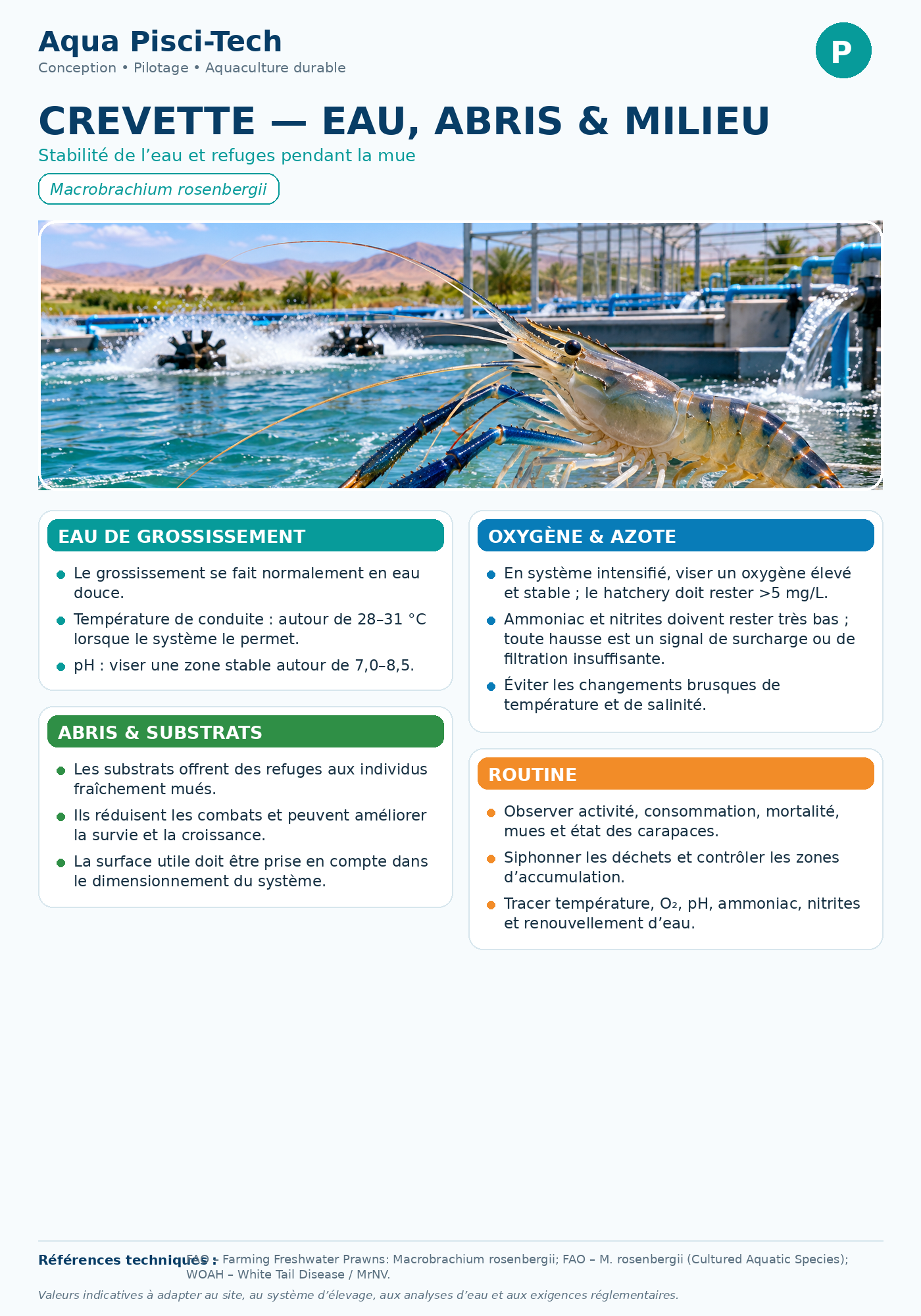 Qualité de l’eau & abris